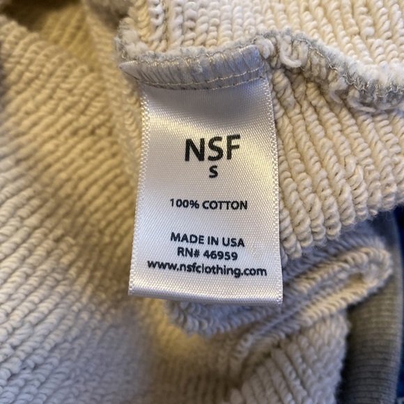 NSF Esme French Terry Sweater Gray Melange Half Button Up Pullover Small - Picture 14 of 16